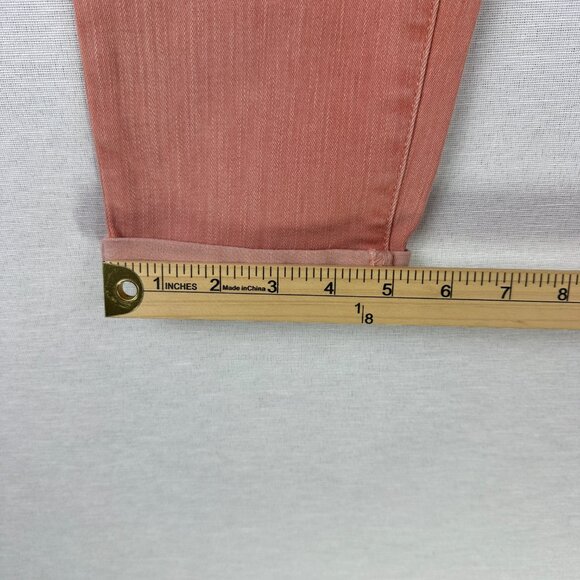 JESSICA SIMPSON WOMEN'S PINK ROLL CROP SKINNY MID RISE CASUAL STRETCH JEANS 4/27 - Picture 9 of 10
